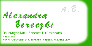 alexandra bereczki business card